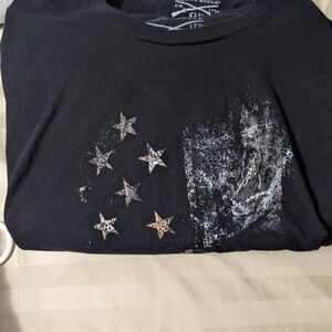 Black T-Shirt with Star Design